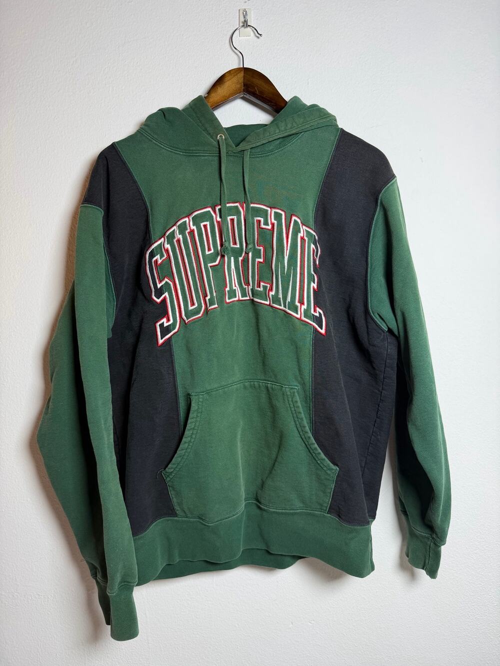 Supreme Paneled Arc Hooded Sweatshirt 'Green'